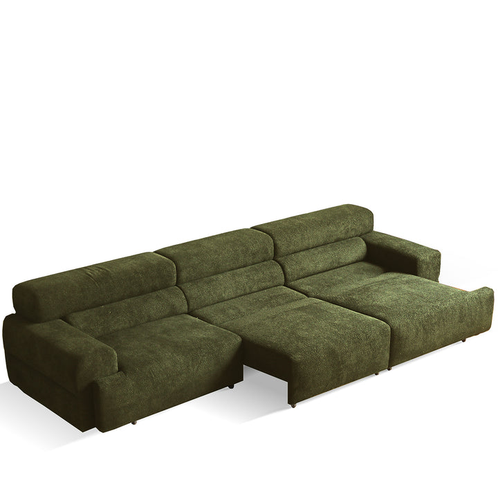 Cream boucle fabric electric functional 4 seater sofa bed sleepo detail 11.