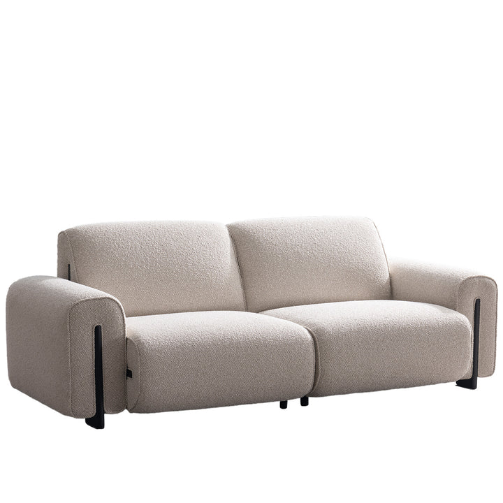 Minimalist boucle fabric modular 3 seater sofa colle layered structure.