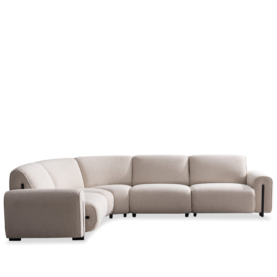 Minimalist boucle fabric modular l shape sectional sofa colle 4+l situational feels.