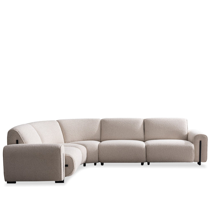Minimalist boucle fabric modular l shape sectional sofa colle 4+l situational feels.