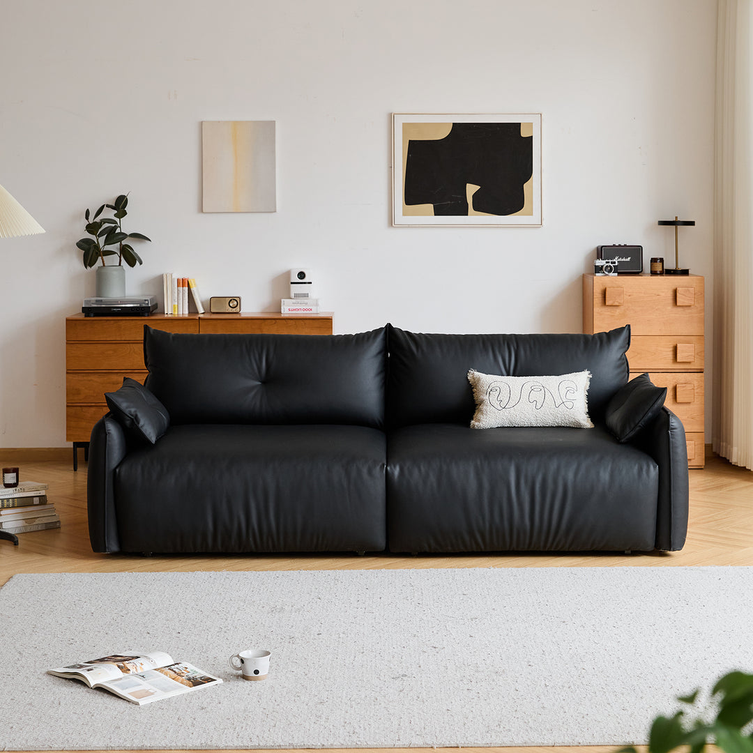 Modern Microfiber Leather electric recliner 3 seater sofa evena detail 1.