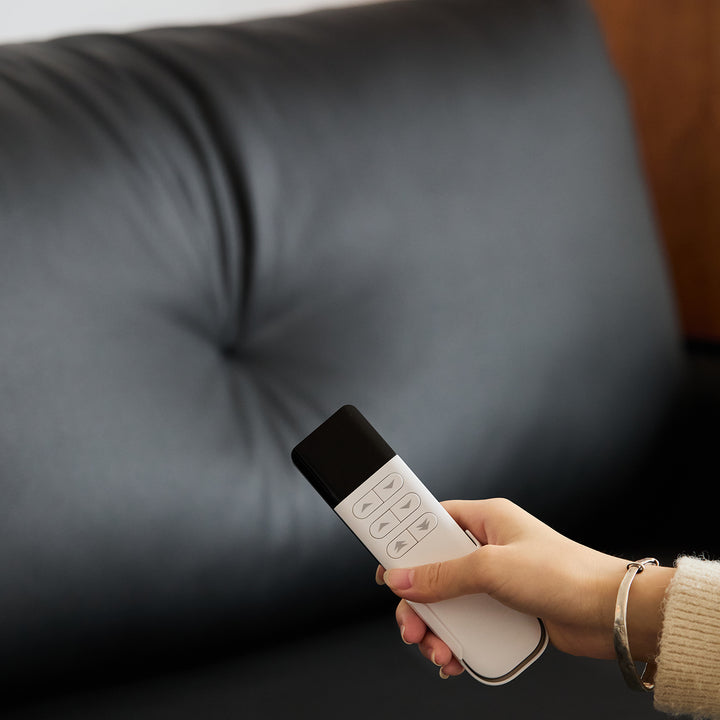 Modern Microfiber Leather electric recliner 3 seater sofa evena color swatches.