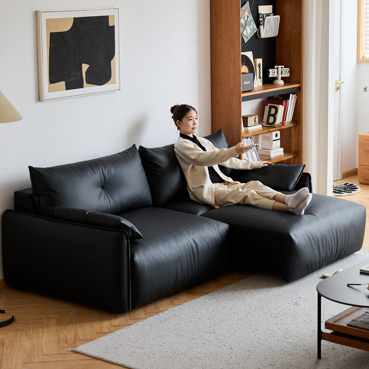 Modern Microfiber Leather electric recliner 3 seater sofa evena in real life style.