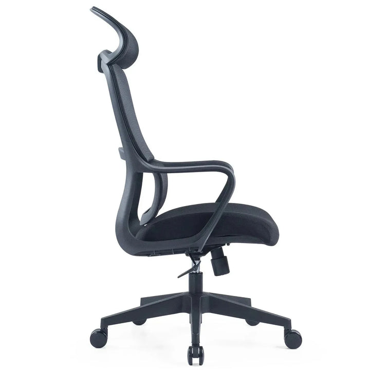 Modern mesh ergonomic office chair with headrest curve detail 12.