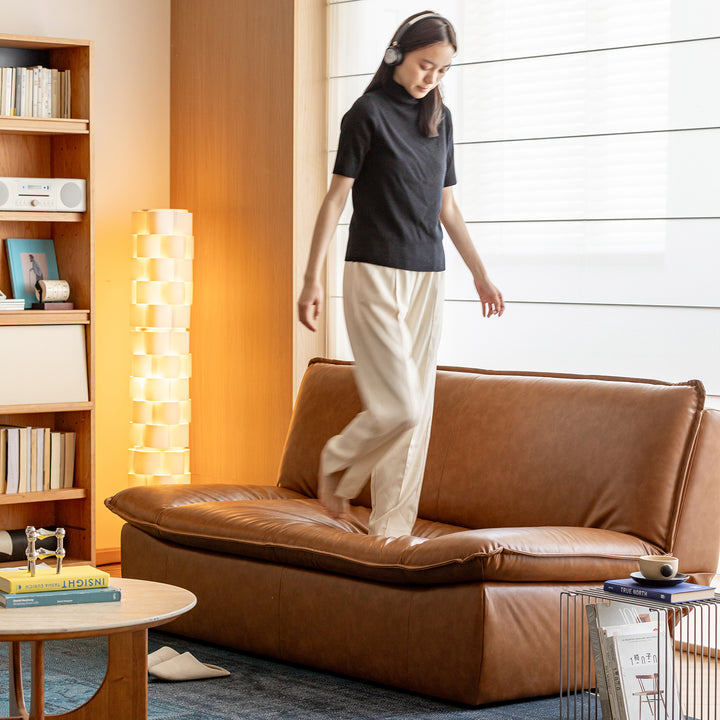 Modern microfiber leather 2 seater sofa bed sailboat with context.