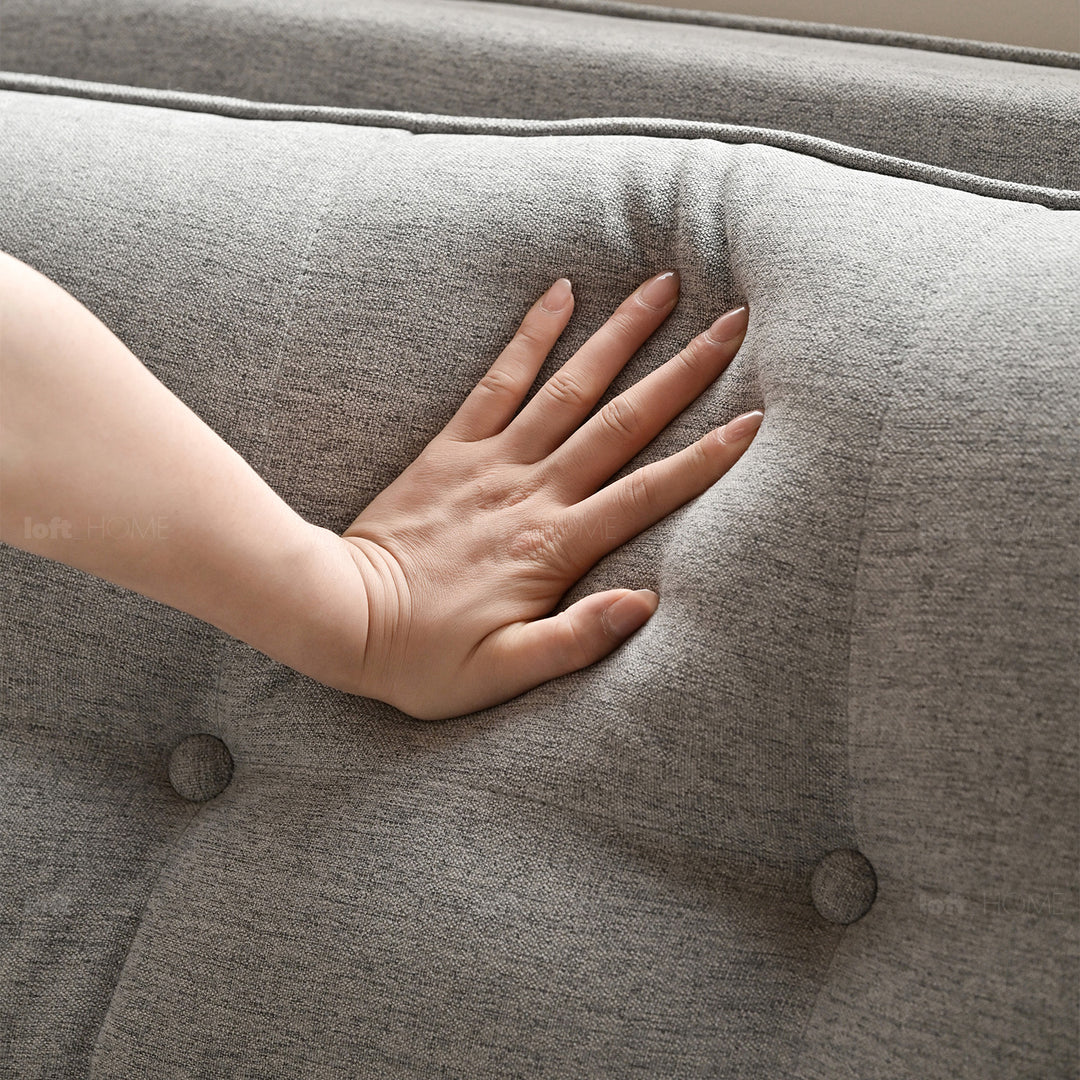 Modern mixed weave fabric 1 seater sofa bed aero in still life.