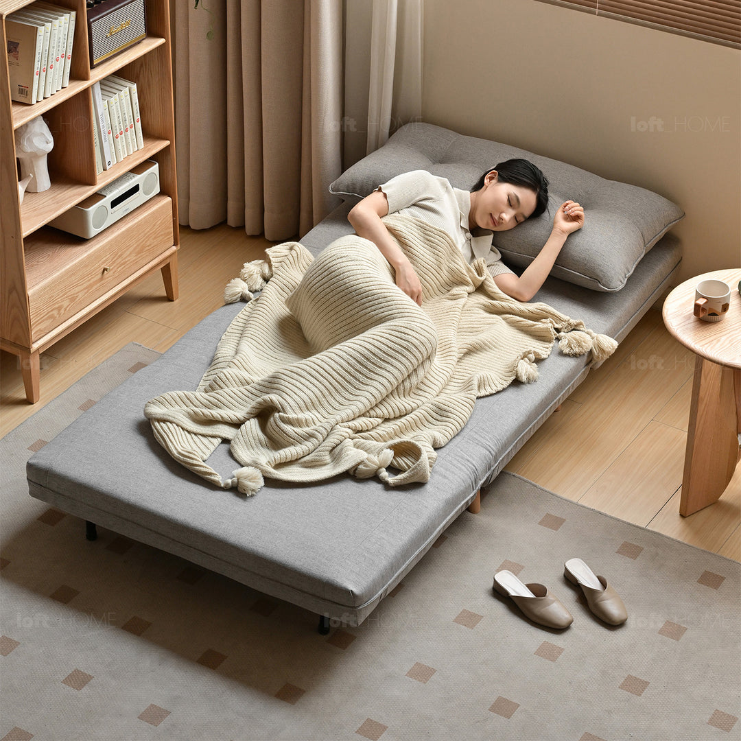 Modern mixed weave fabric 1 seater sofa bed aero environmental situation.