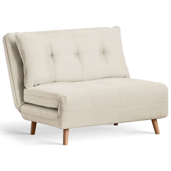 Modern mixed weave fabric 1 seater sofa bed aero detail 2.