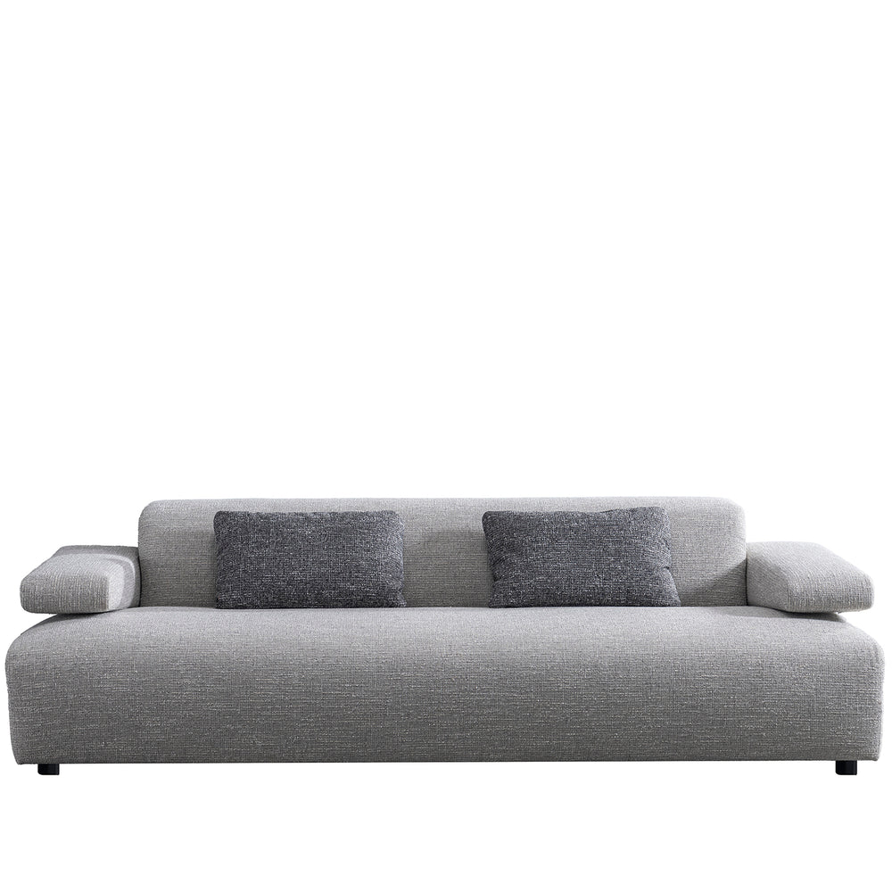 Modern mixed weave fabric 3 seater sofa toro in white background.
