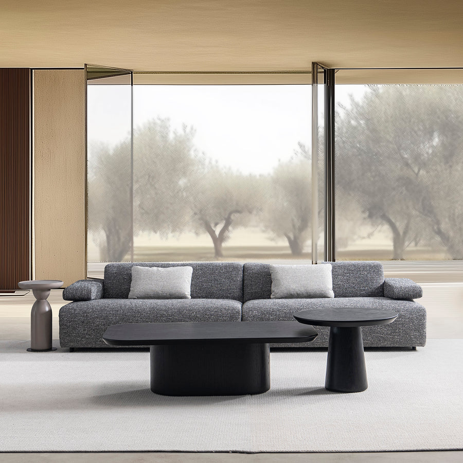 Modern mixed weave fabric 4 seater sofa toro primary product view.