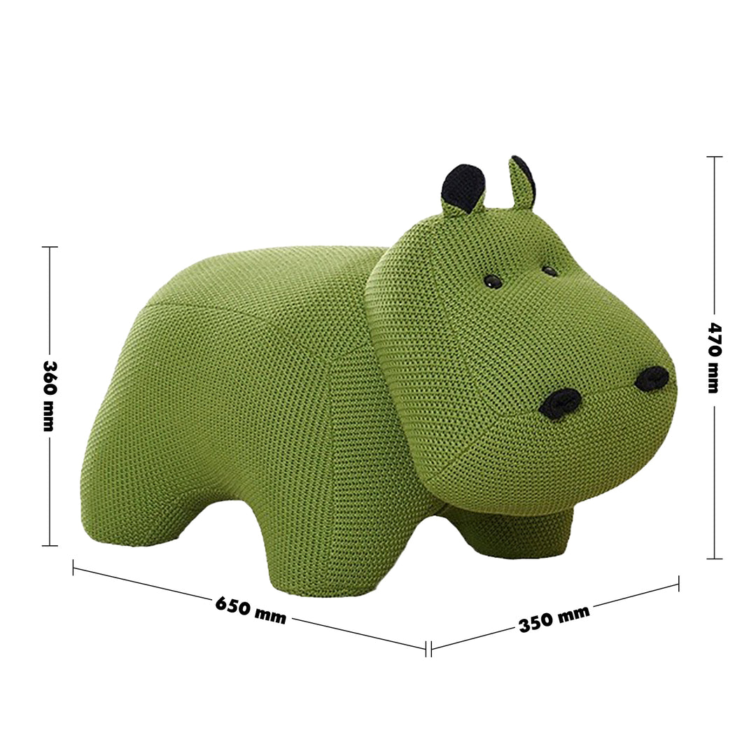 Contemporary mixed weave fabric ottoman decoration hippo size charts.