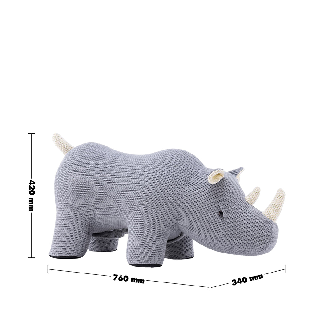 Contemporary mixed weave fabric ottoman decoration rhino size charts.