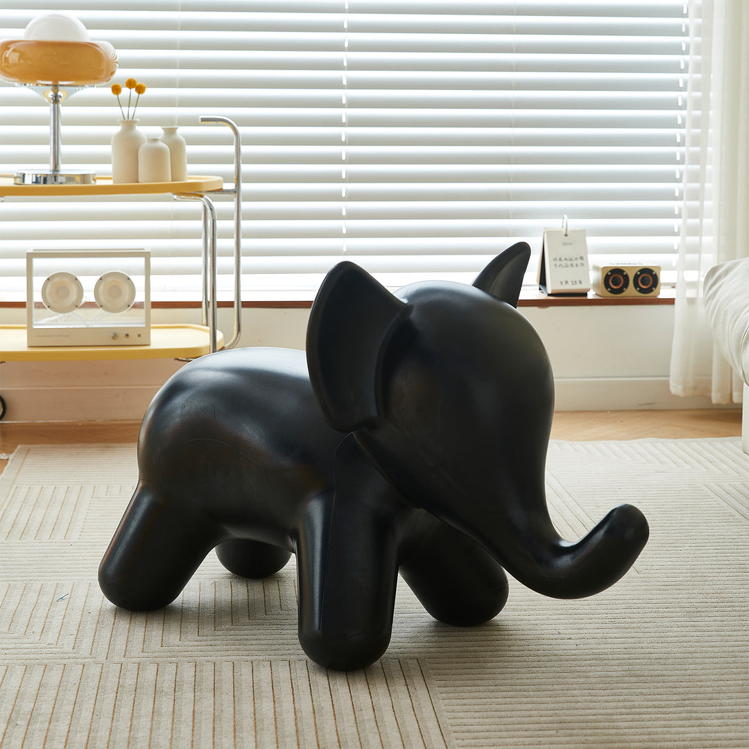 Contemporary plastic ottoman elephant conceptual design.