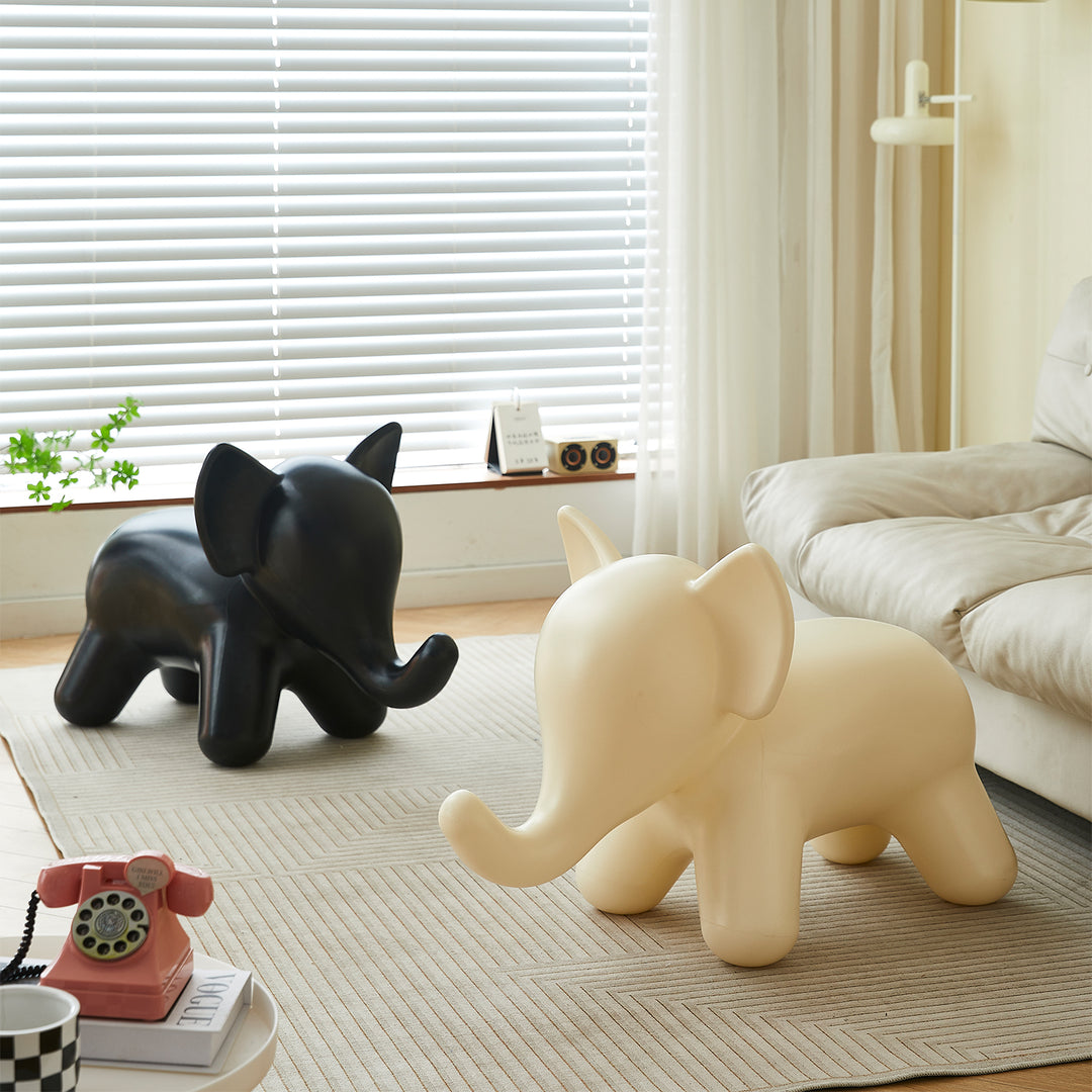 Contemporary plastic ottoman elephant situational feels.