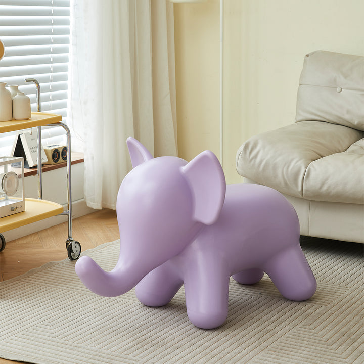 Contemporary plastic ottoman elephant layered structure.