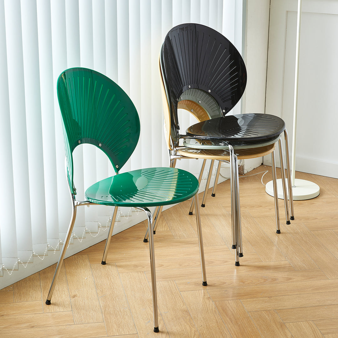 Contemporary plastic dining chair apollo situational feels.