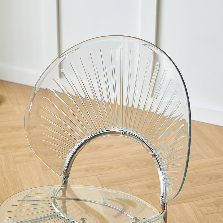 Contemporary plastic dining chair apollo detail 12.