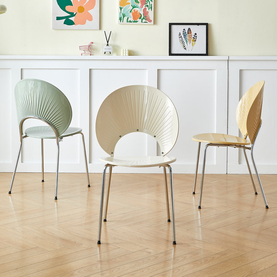 Contemporary plastic dining chair apollo primary product view.