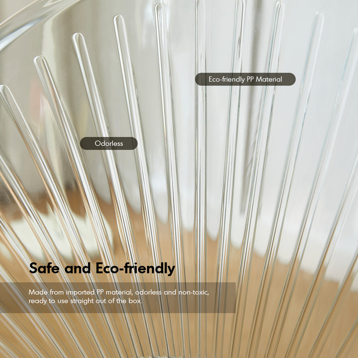 Contemporary plastic dining chair apollo in close up details.