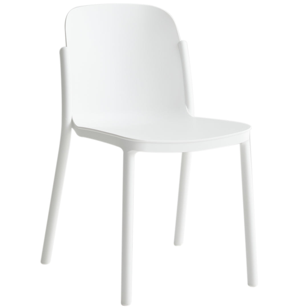 Contemporary plastic stackable dining chair glint detail 12.