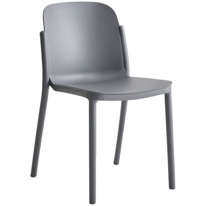 Contemporary plastic stackable dining chair glint detail 11.
