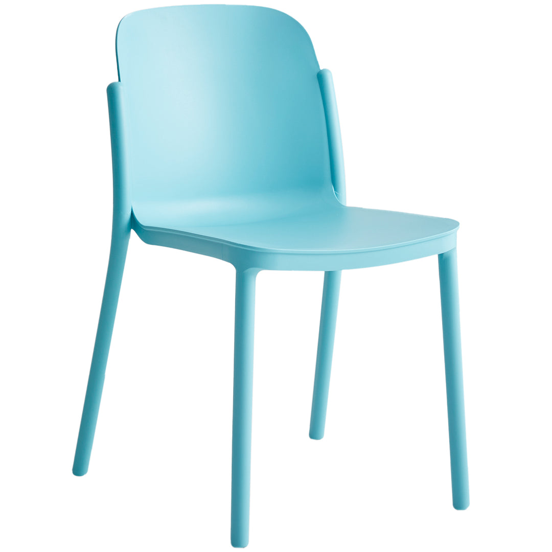 Contemporary plastic stackable dining chair glint detail 10.