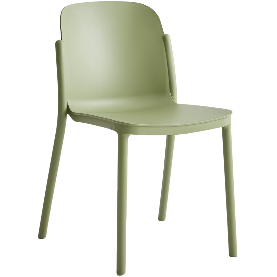 Contemporary plastic stackable dining chair glint detail 7.
