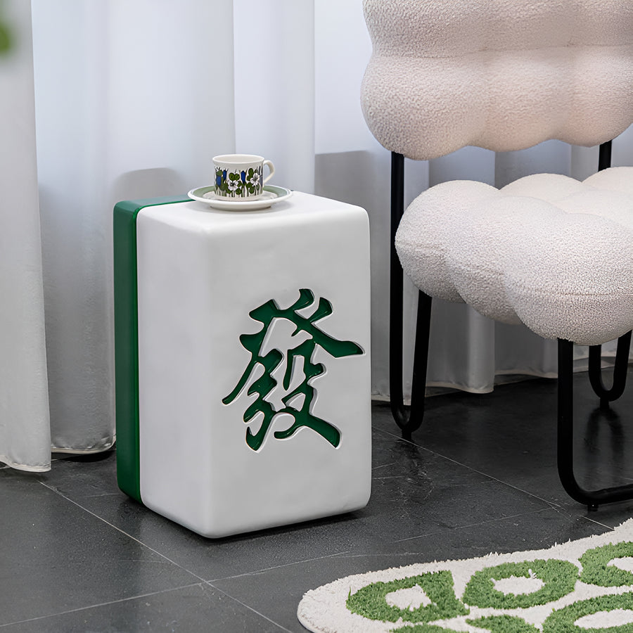 Contemporary resin side table stool huat primary product view.
