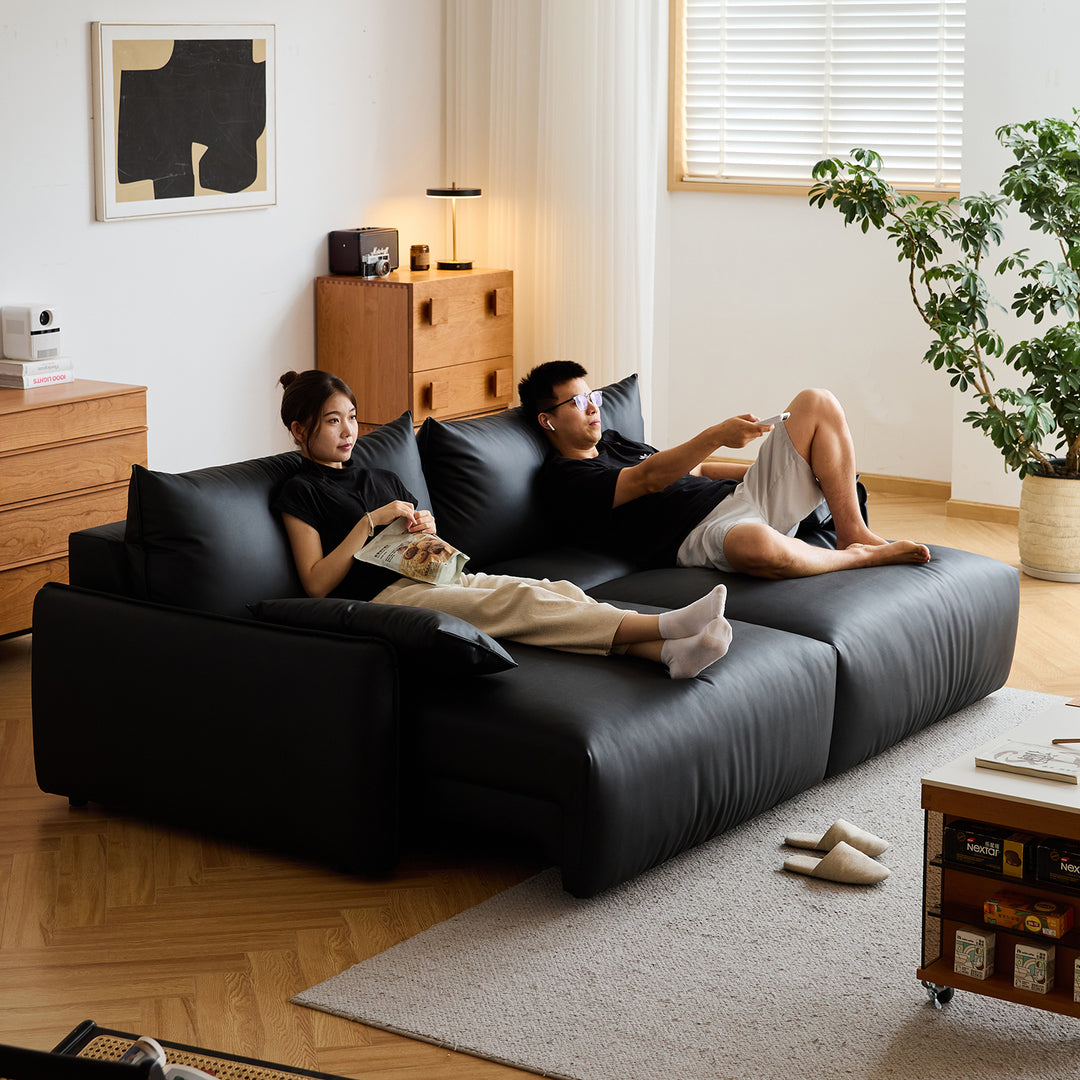 Modern Microfiber Leather electric recliner 4 seater sofa evena layered structure.