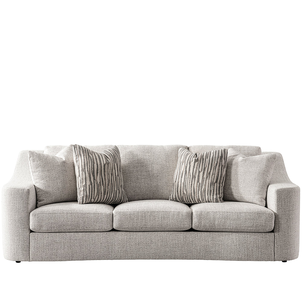 Modern mixed weave fabric 3 seater sofa terra in white background.