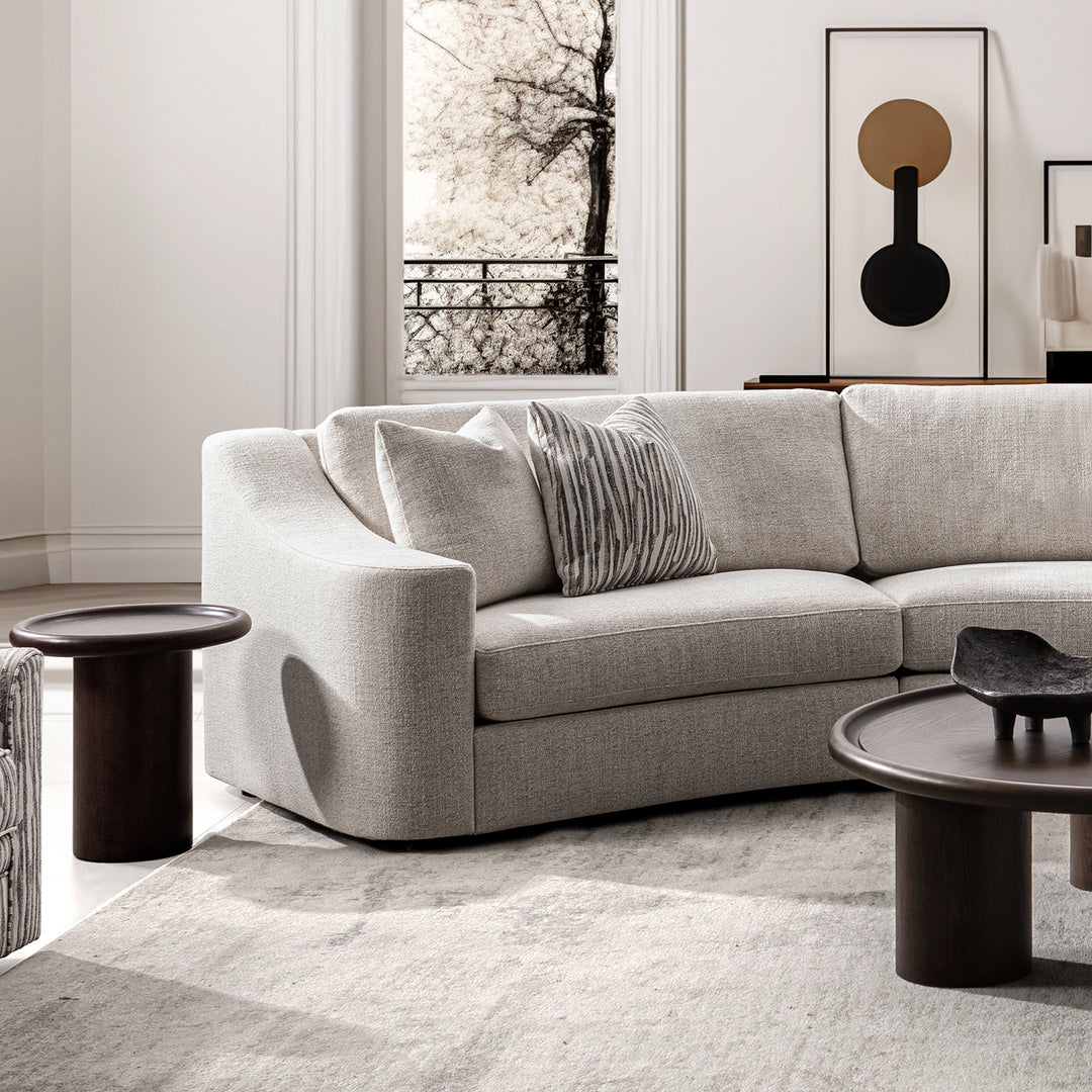 Modern Mixed Weave Fabric Modular Corner 2 Seater Sofa TERRA