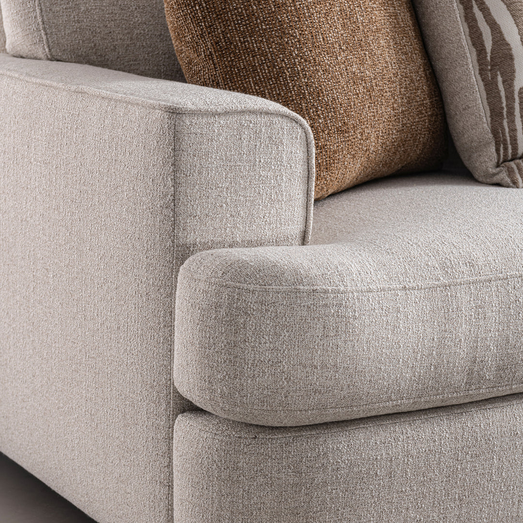 Modern mixed weave fabric modular l shape sectional sofa 3+l lucent with context.