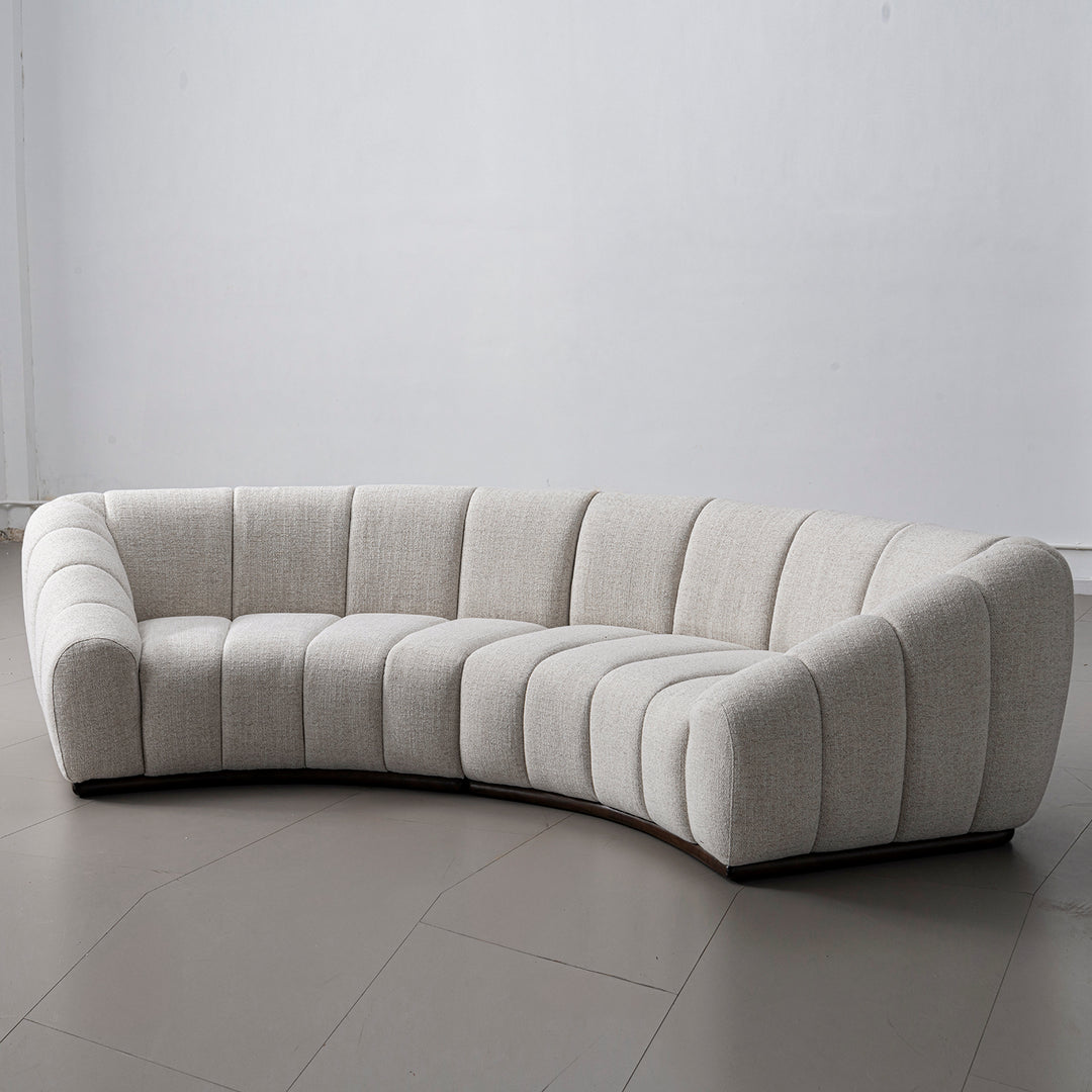 Modern mixed weave fabric modular sectional 5 seater sofa bento primary product view.