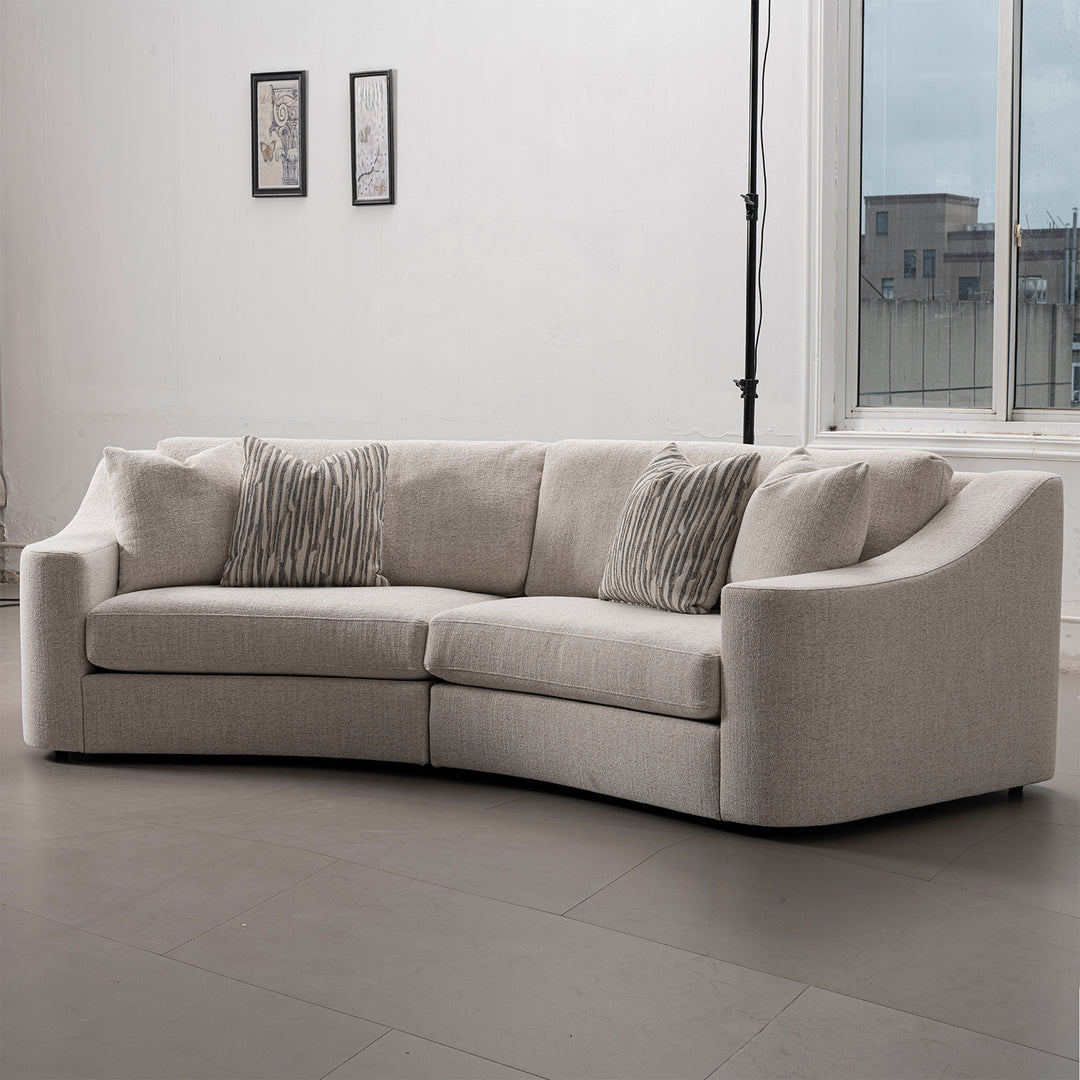 Modern mixed weave fabric modular sectional 5 seater sofa terra primary product view.