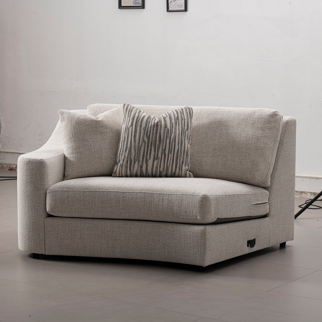 Modern mixed weave fabric modular sectional 5 seater sofa terra environmental situation.
