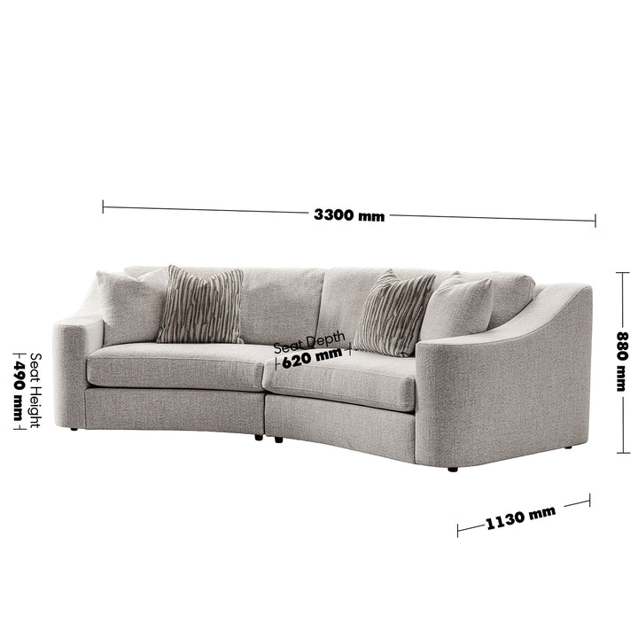 Modern mixed weave fabric modular sectional 5 seater sofa terra size charts.