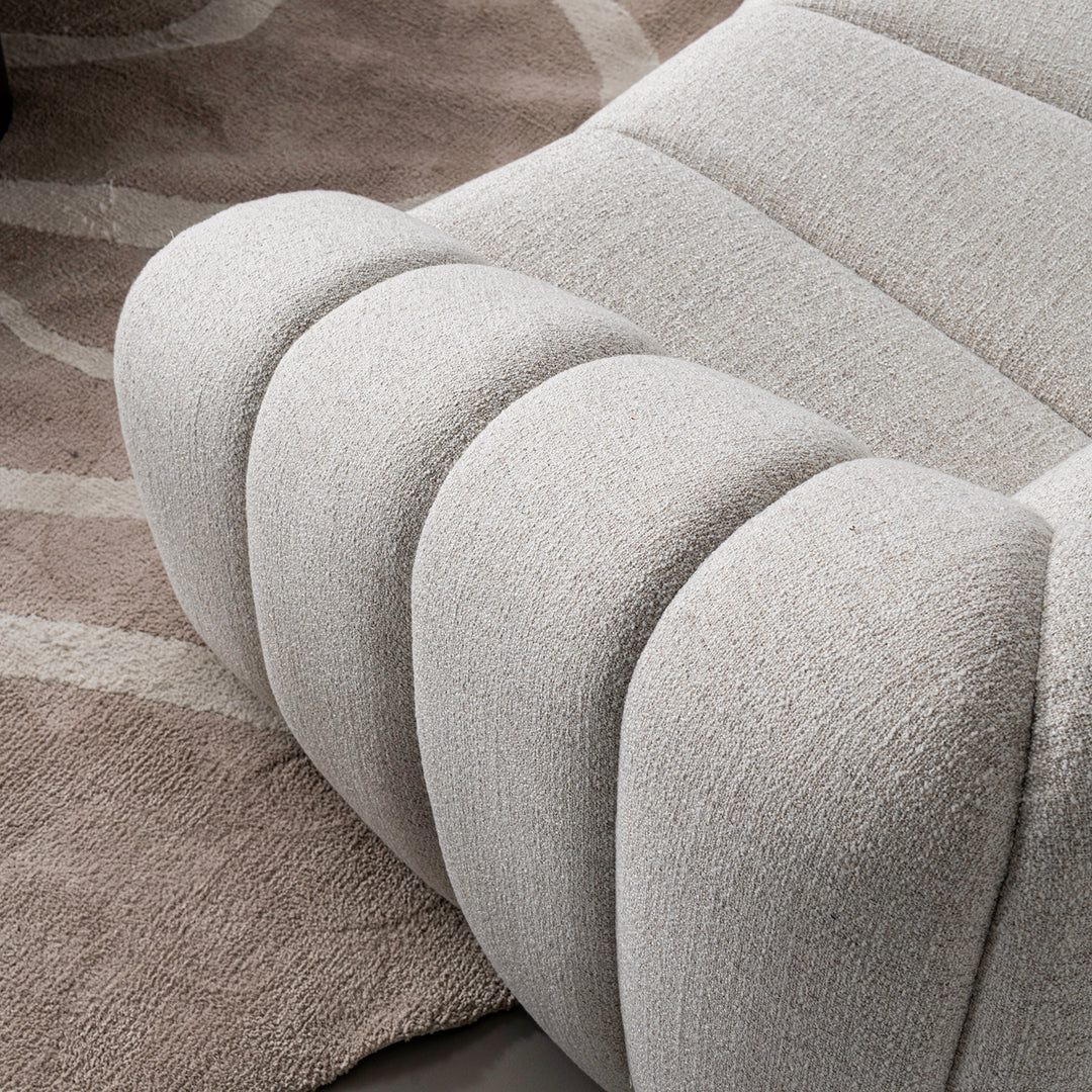 Modern mixed weave fabric modular sectional 7 seater sofa bento material variants.