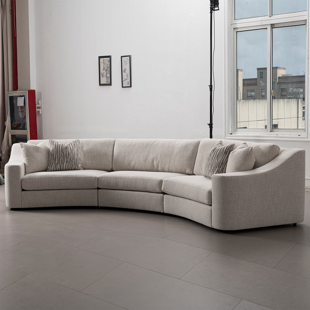 Modern mixed weave fabric modular sectional 7 seater sofa terra conceptual design.