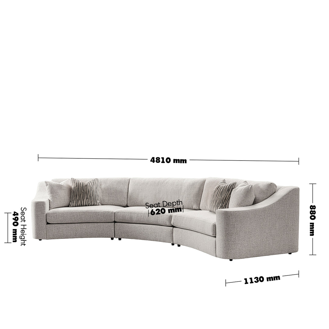 Modern mixed weave fabric modular sectional 7 seater sofa terra size charts.