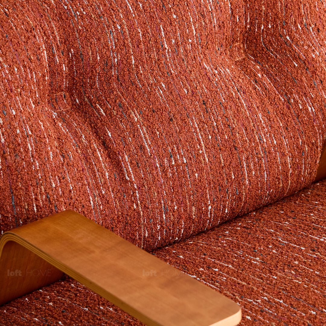 Modern mixed weave fabric revolving 1 seater sofa benny detail 4.