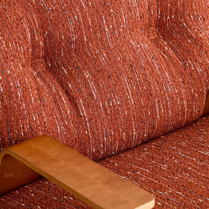 Modern mixed weave fabric revolving 1 seater sofa benny detail 4.