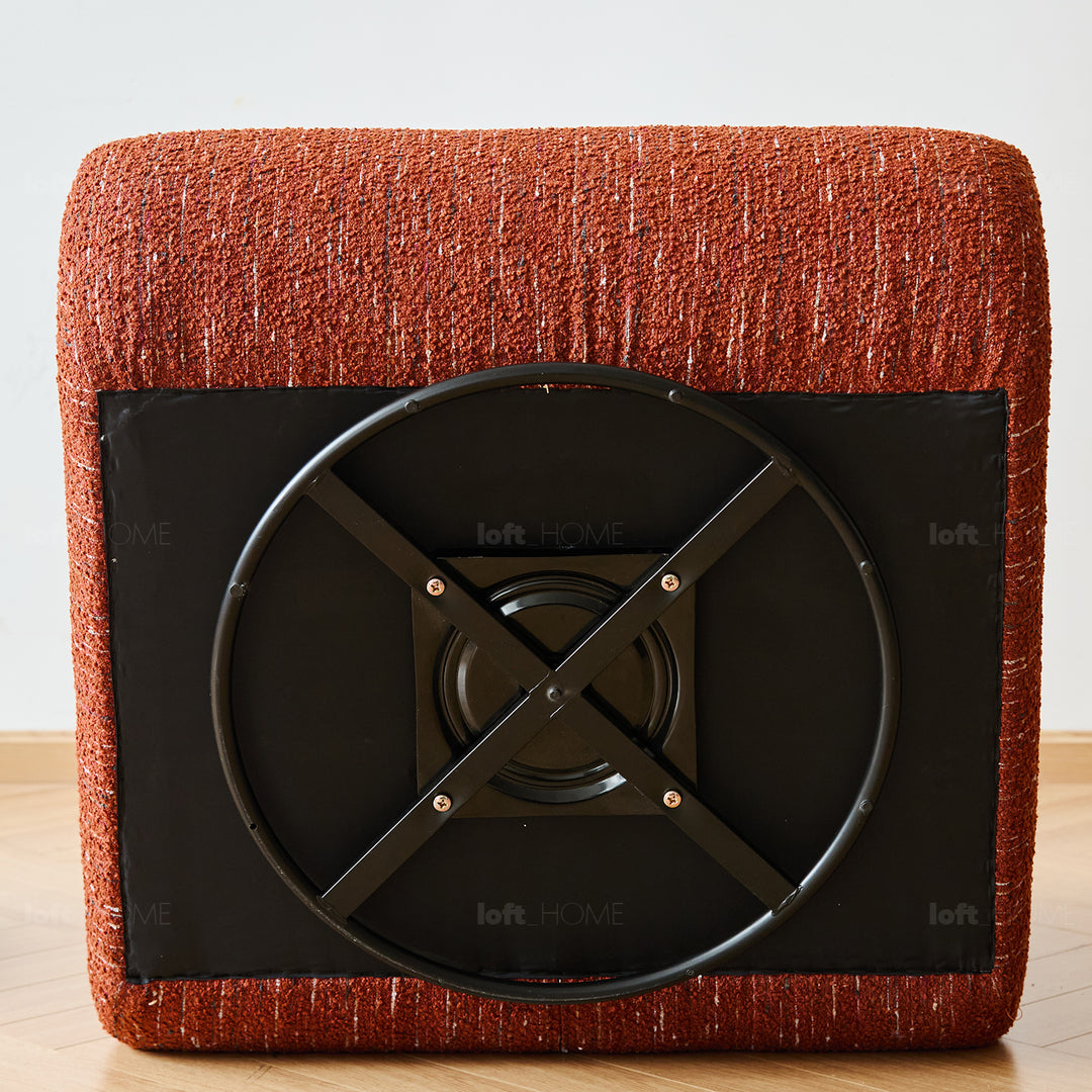 Modern mixed weave fabric revolving 1 seater sofa benny detail 5.