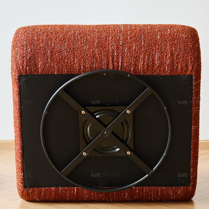 Modern mixed weave fabric revolving 1 seater sofa benny detail 5.