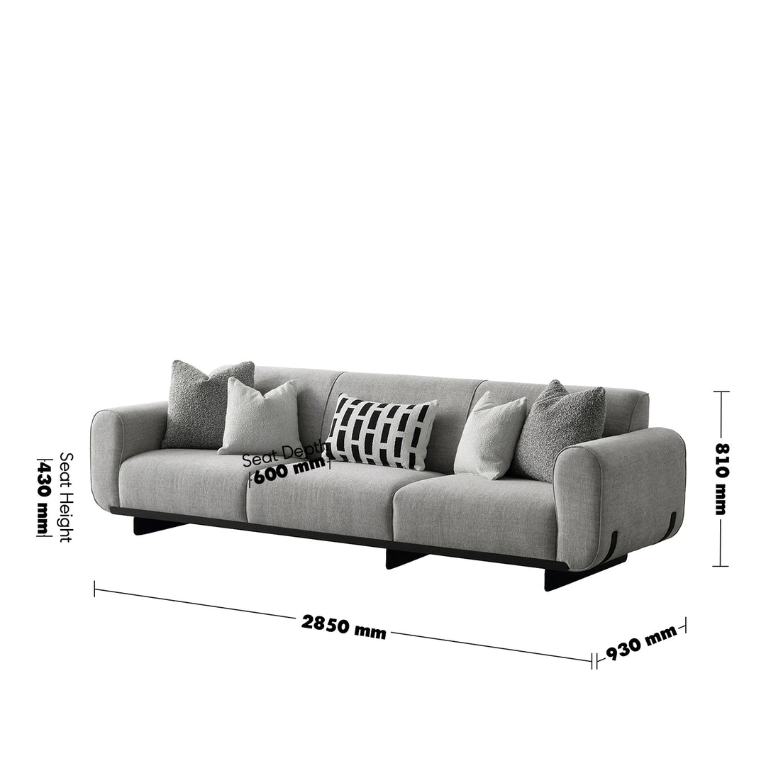 Modern mixed weave fabric sectional 4 seater sofa griddy size charts.