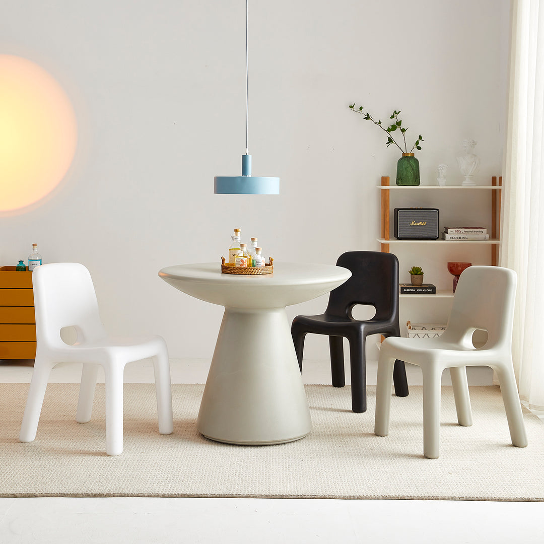 Modern plastic dining chair poky conceptual design.