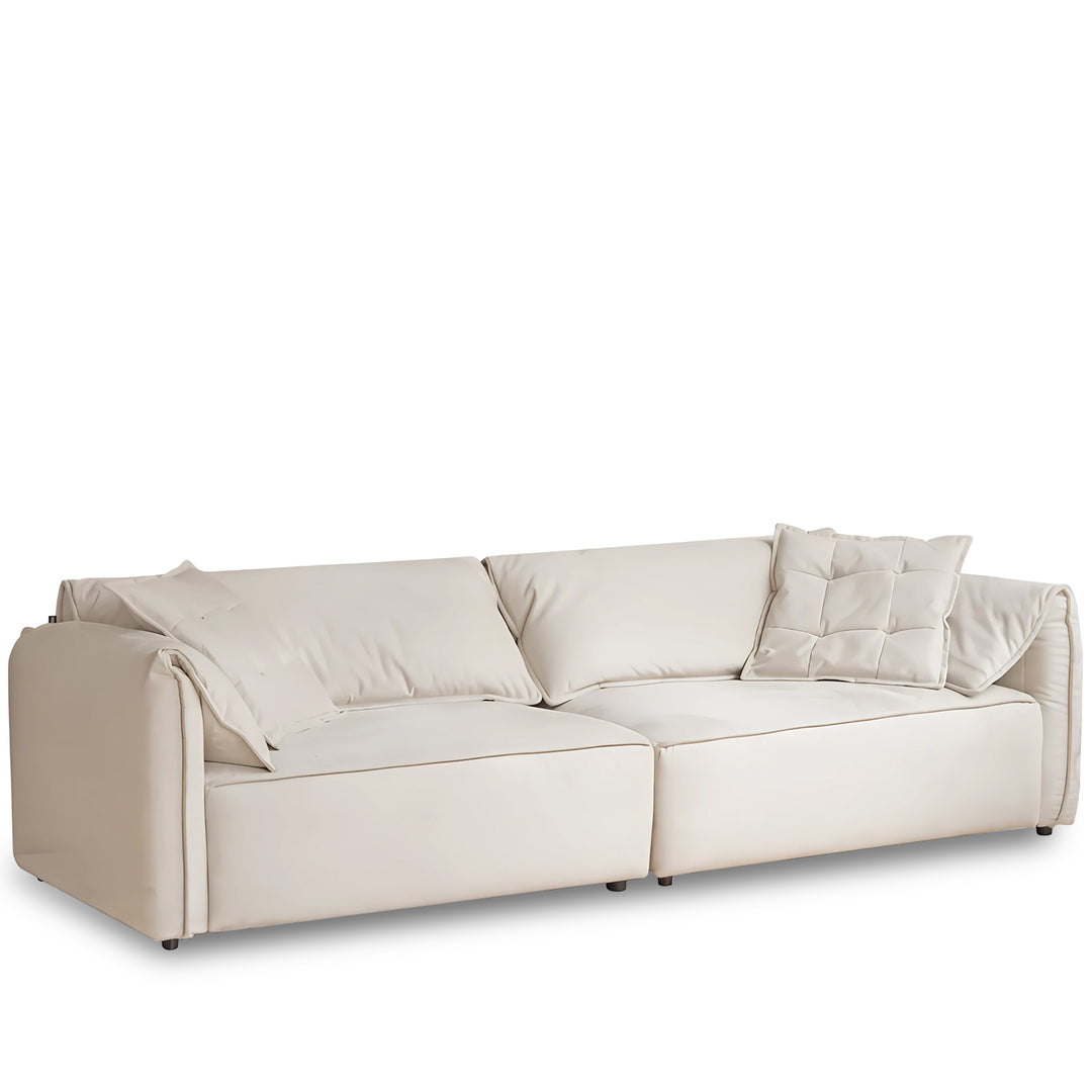 Modern Suede Fabric Sectional 4 Seater Sofa LOOMA