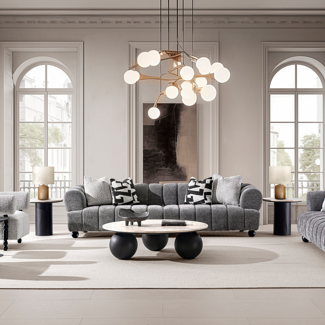 Modern Velvet Fabric Sectional 4 Seater Sofa RAVEN
