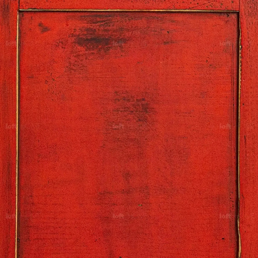 Rustic elm wood storage cabinet enigma color swatches.