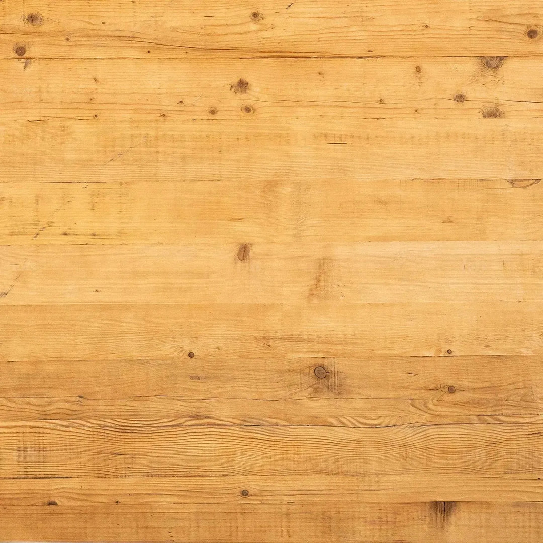 Rustic elm wood dining table lantern material variants.