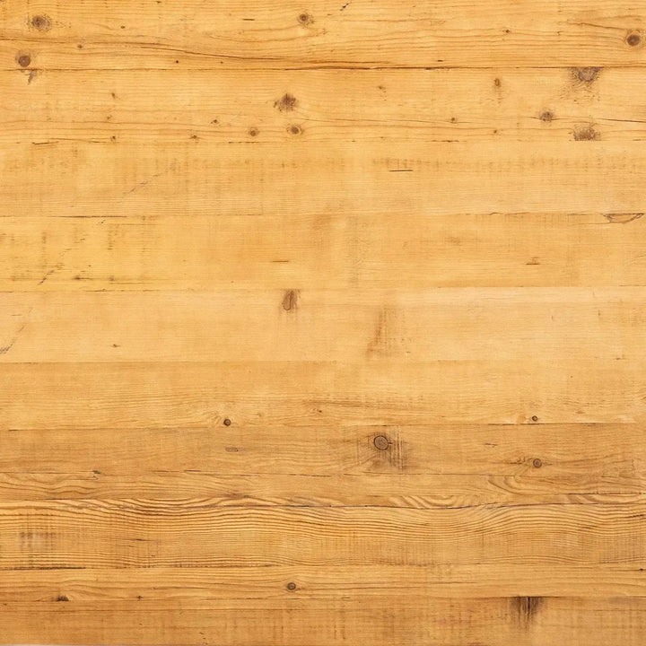 Rustic elm wood dining table lantern material variants.